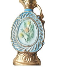 Vintage James  Beam "Tulips"  Decanter Beautiful and Unique Blue 1973 No Cork