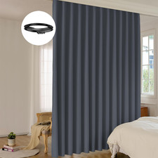 Room Divider Curtain Sets with Bendable Ceiling Track, 95 Blackout Total Privac