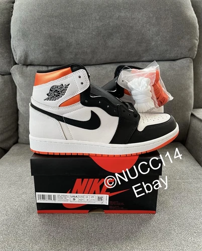 Size 9 - Nike Air Jordan 1 Retro High OG Electro Orange with Receipt 555088-180