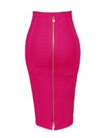 HIGH WAIST ZIPPED PENCIL BANDAGE SKIRT- SIZES 6-18 (NEW)