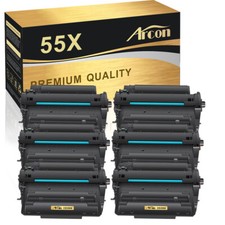 6PK 55X CE255X High Yield Toner Cartridge For HP LaserJet P3015 P3015d P3015dn