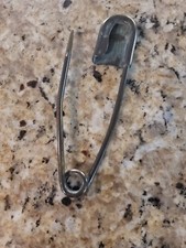 Large Novelty Metal Safety Pin Diaper Pin, 5", Vintage