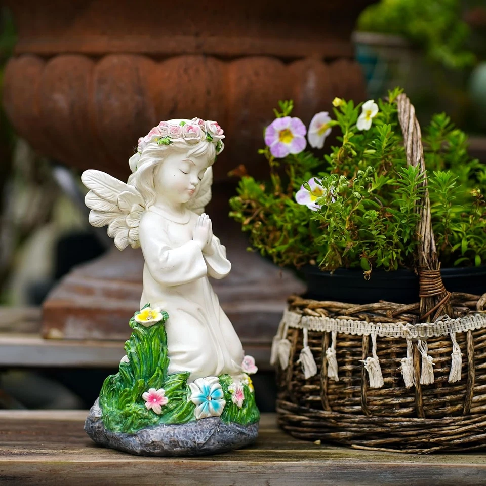 Angel Garden Decor Statue Solar Angel Decorations for Yard Outdoor Decorations - Image 2 of 4
