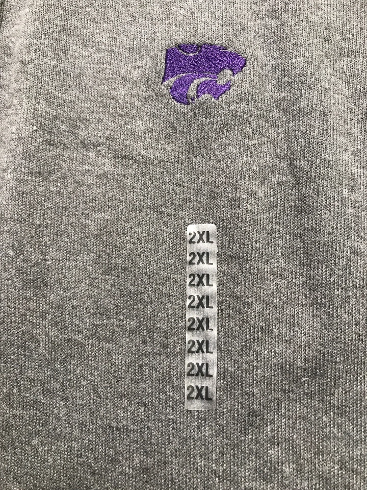 Men's Cutter & Buck Gray Purple 1/2 Zipper Long Sleeve Sweater 2XL - Image 2 of 4