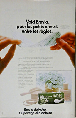 PRESSEWERBUNG 1978 BREVIA DER SELBSTKLEBENDE SLIPSCHUTZ VON KOTEX
