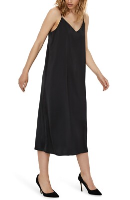 Vero Moda Aware Marlin Kleid schwarz Damen UK Größe XS BRANDNEU