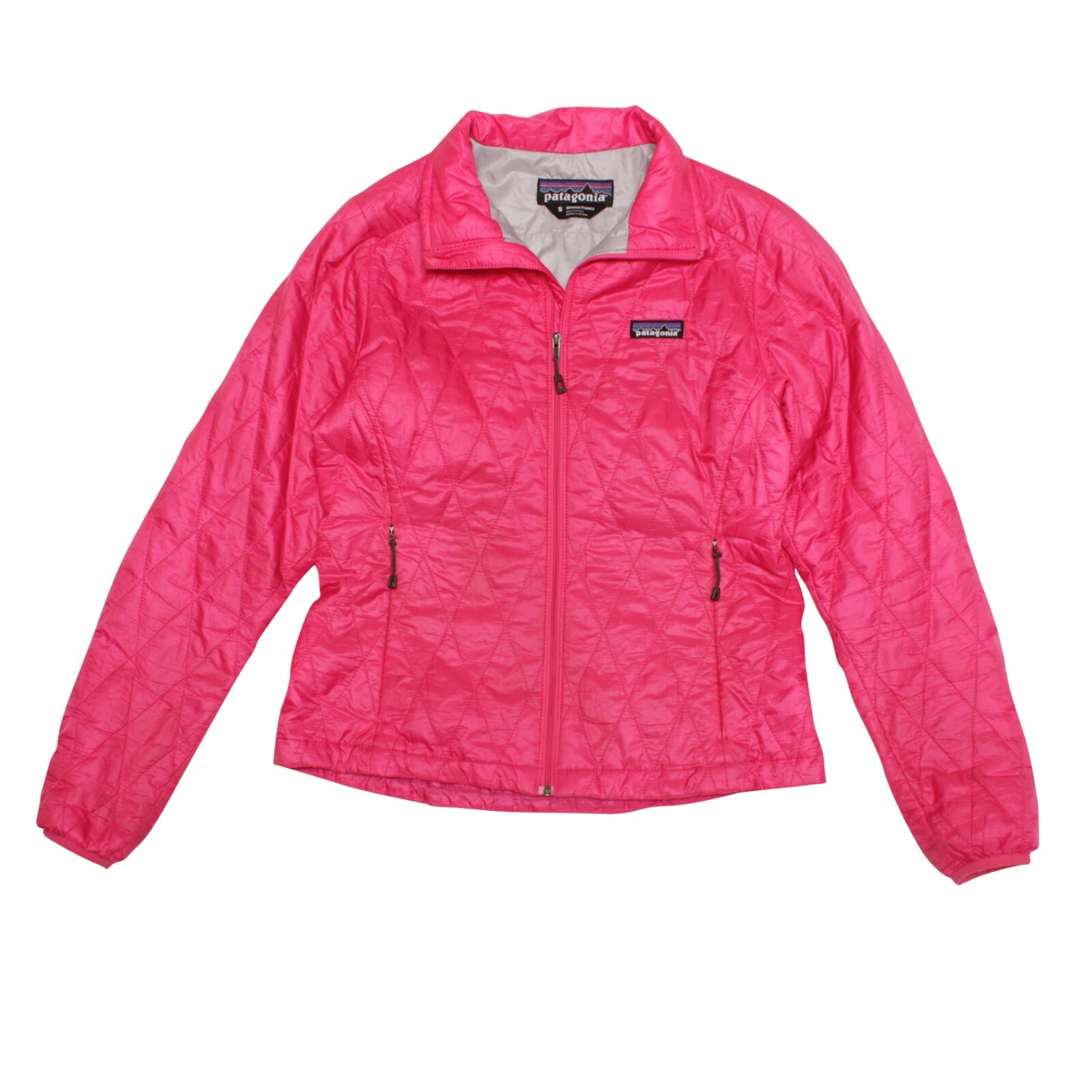 Patagonia Nylon Jacket Pink Quilted Zip 