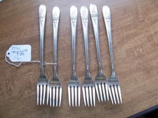1941 TRIUMPH SILVERPLATE DINNER FORK  SET OF 6 WM ROGERS IS 
