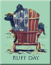Ruff Day Black Labrador Dogs Puppies Refrigerator Magnet Made In The USA