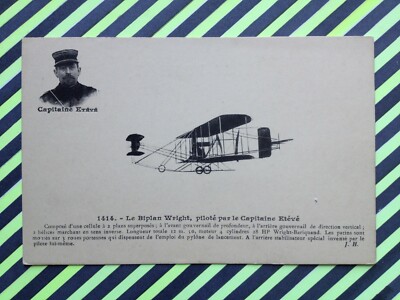 cpa BIPLAN WRIGHT Pilotiert von CAPTAIN Albert ETÉVÉ FLUGZEUG FLUGZEUG FLIEGER
