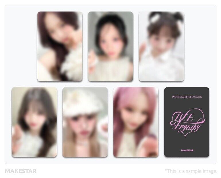 IVE Empathy Makestar 6EA SET Video Call Poca set Photocard IVE Empathy Makestar 6EA SET Video Call Poca set Photocard