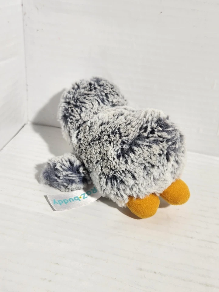 RaZbaby RaZ-buddy PINGÜINO CHUPETE CHUPETE Gris Peluche Juguete Lovey Seguridad Foto 4 de 4