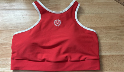 Old Navy PowerSoft Sports Bra Women Size Large Red Support Racerback NWT