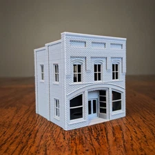 N Scale - North Carolina Arched Brick General Store - 1:160 Scale Building