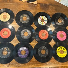 Lot of 66 Vintage 45 RPM Records 7 Vinyl Mixed Artists 1950s 60s 70s 80s