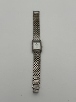 Anne Klein Diamond Armbanduhr mit silberfarbenem Metallband, neue Batterie
