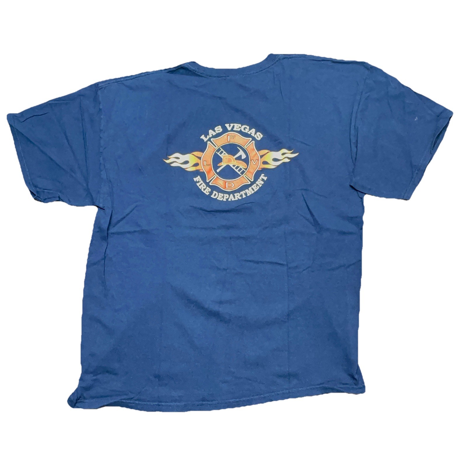 Las Vegas Fire Department Vintage T-Shirt Mens XL Navy Blue LVFD