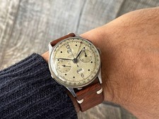 ANGELUS CHRONODATO TRIPLE CALENDAR 38 mm Vintage chronograph watch Cal 217 JUMBO