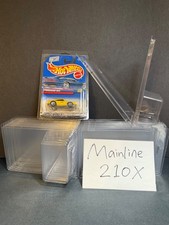 210 Pack Plastic Protector Case for Basic Mainline Hot Wheels Matchbox