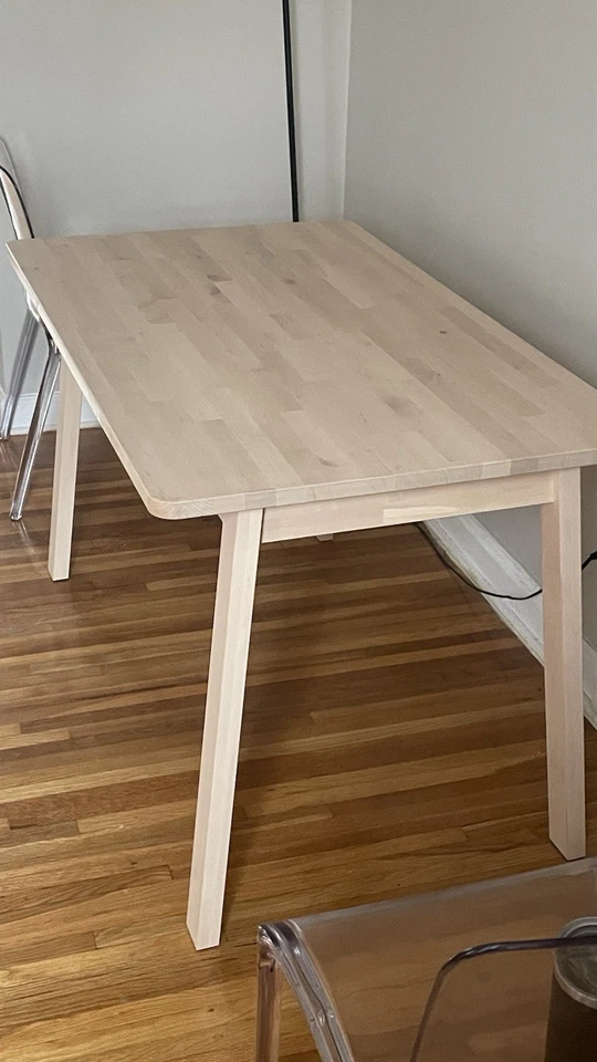 Обеденный стол IKEA с эффектом окрашенного белого дуба б/у - Изображение 3 из 3