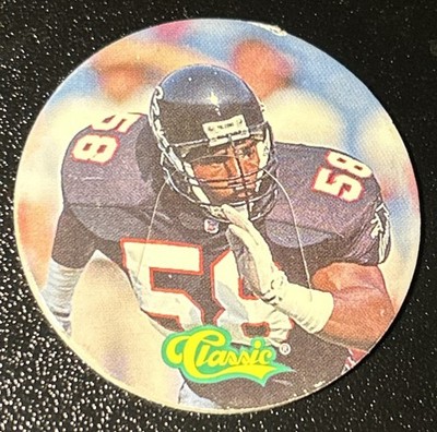 Vintage 1993 Classic TONX NFL JESSIE TUGGLE Atlanta Falcons Football Pog #134
