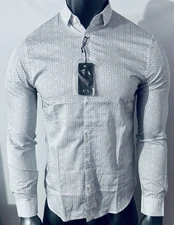New Armani Exchange Men's Regular Fit  Allover Logo  Shirt