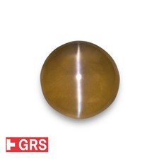 GRS & IGI Certified HONEY Chrysoberyl Cat's Eye 8.73 Ct. Natural Untreated CLEAN