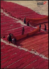 SWISSAIR GAZETTE 3 1982 Ahmedabad India; artist Saroj; Patola Fabrics &c