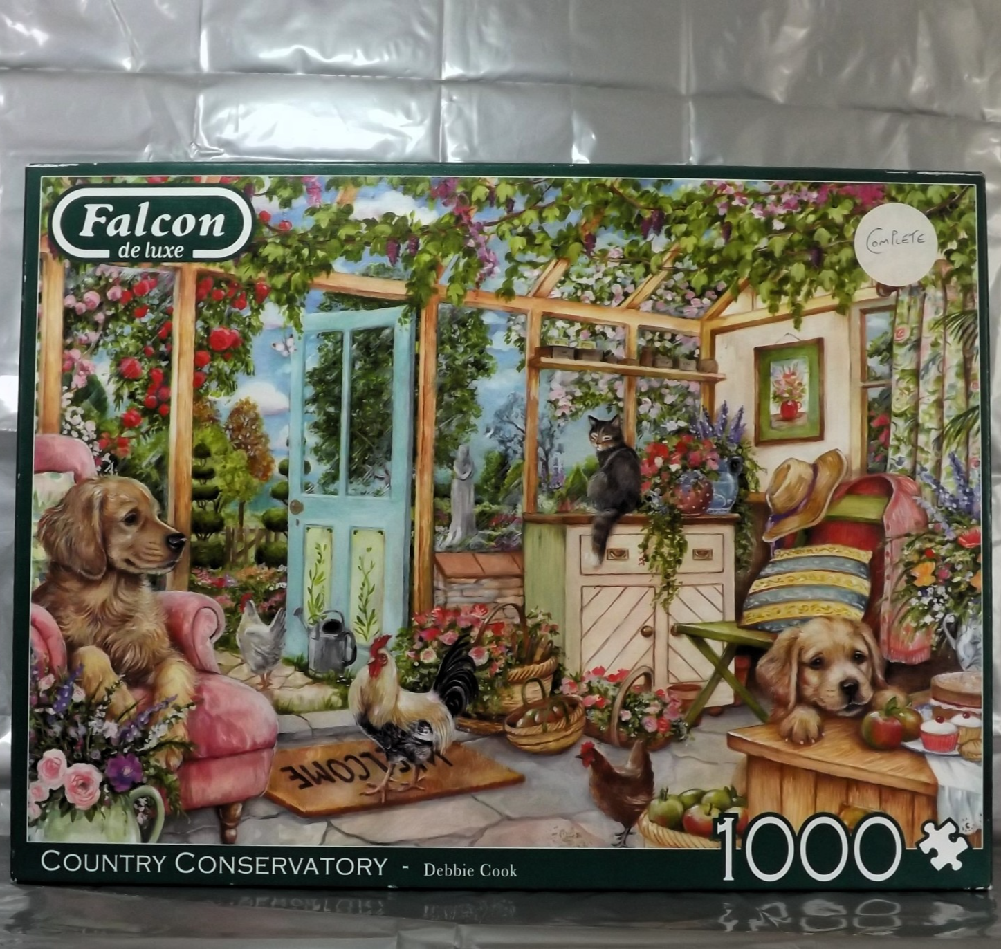 Falcon 1000 Piece Jigsaw Puzzles Country Conservatory Debbie Cook Age 12+ Used