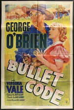 Bullet Code (1940) Original Western Movie Poster Folded 27x41