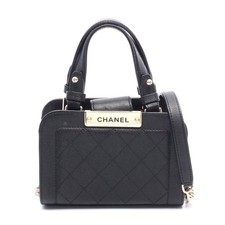 Chanel Matelasse Leather Shoulder Bag Women Black One Size