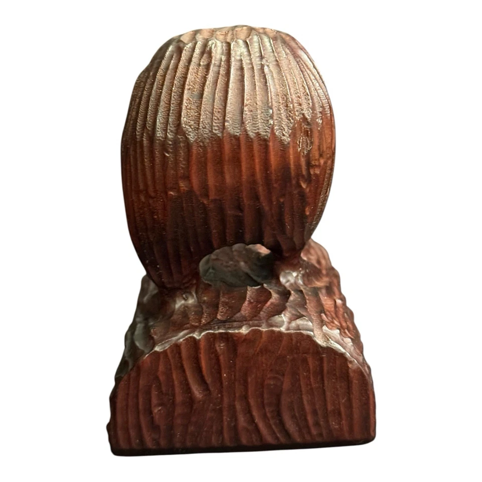 Paquete de estatuillas de madera boho - Tiki, pájaro kiwi y jarrón tallado conjunto de decoración tribal Foto 3 de 4