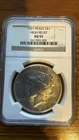 1921 NGC AU 55 PEACE HIGH RELIEF SILVER DOLLAR