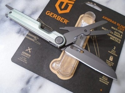 Gerber Armbar Slim Cut Multitool Pocket Knife Scissors Cap Lifter 31003185 Sage