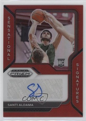 2021 Panini Prizm Draft Picks Red /199 Santi Aldama #SS-SAA Rookie Auto RC 1b53