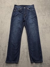 Levis 514 Jeans Mens Measured 28x27 Dark Wash Denim Slim Fit Five Pocket