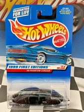 Hot Wheels 1999 First Editions FE 3/26 656 '38 Phantom Corsair BLACK WhiteLine5S