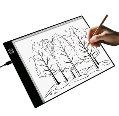 A4 ~ LED Drawing Tracing Display Light Box Pad Artist Stencil Tattoo, w/ Charger