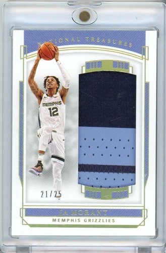 2019-20 PANINI NATIONAL TREASURES JA MORANT #RJM-JMT ROOKIE PATCH #/25 GRIZZLIES