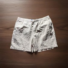 Old Navy Shorts Mens Size XL Jogger Khaki Linen Blend Drawstring Coastal Preppy