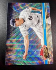 2021 Topps Stadium Club Chrome 1991 Design Variation Wave Refractor Gerrit Cole