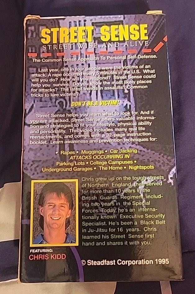 Street Sense (VHS, 1995) Chris Kidd Street Wise and Alive With Training Booklet - Image 2 of 4