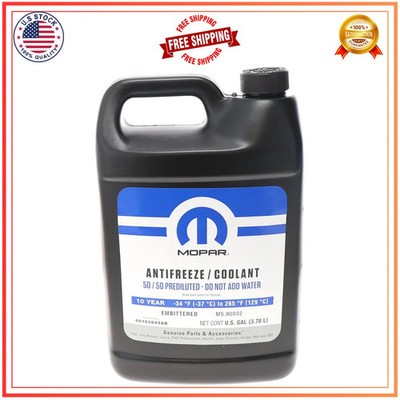 Mopar 68163849AB 10 Year 150K Mile 50/50 Premixed Coolant 1 Gallon Antifreeze
