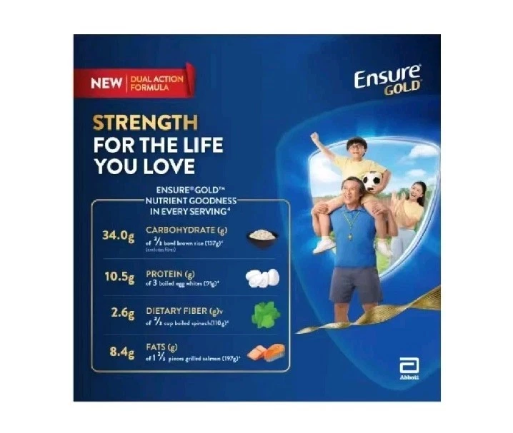 Abbott EnsureGold Gold Milk Powder Vanilla Flavored New 1 X 400g - Image 3 of 3