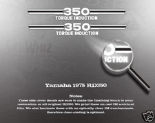 YAMAHA 1975 RD350 OIL TANK SIDE COVER DECALS GRAPHICS