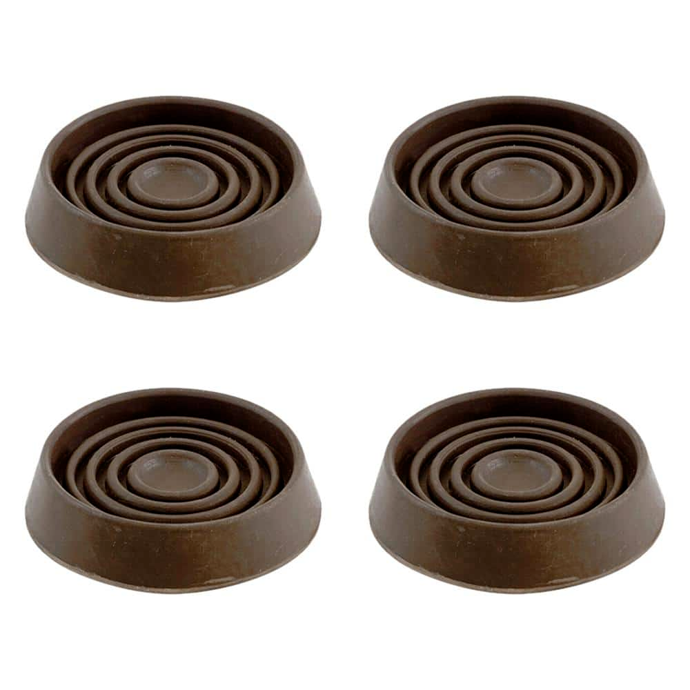 Furniture Cups (4-Pack) - Round Rubber Floor Protectors for Carpet & Hardwood