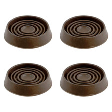Furniture Cups 4-Pack - Round Rubber Floor Protectors for Carpet  Hardwood