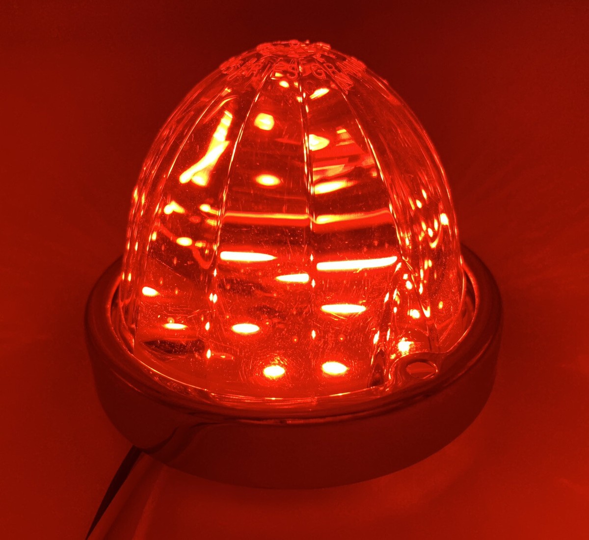 Red LED / Clear Lens Watermelon Marker Turn Signal Clearance