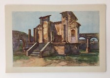 Firenze Italy Art Museum Painting Masterpieces 1930s Card Pompei Tempio d Iside