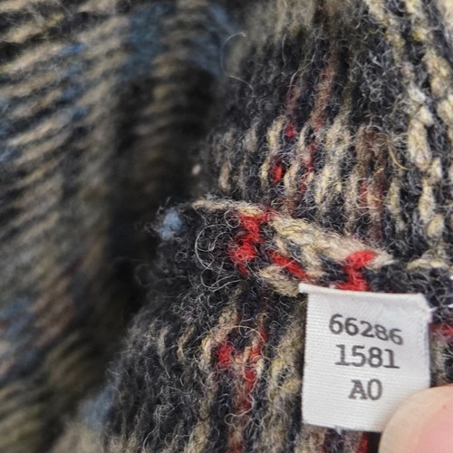 Lands End Sweater Mens Large Vintage 100% Wool Plaid Grandpa Winter Ski - Picture 12 of 12